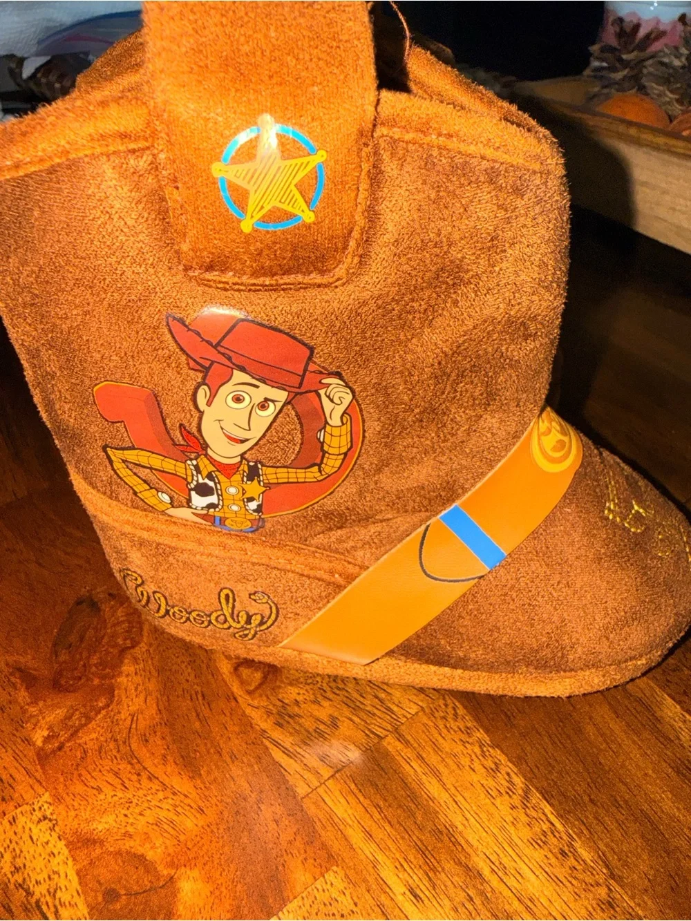 Kids Woody Brown Cowboy Boot Slippers